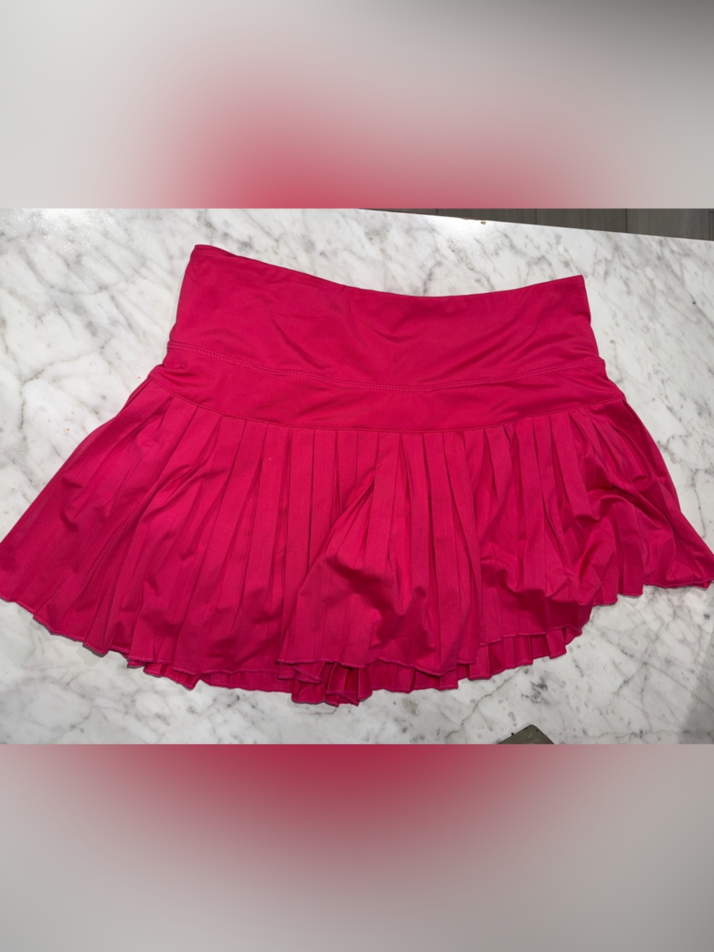 Hot Pink GOLDHINGE Pleated Athletic Skirt, Sz. L - Picture 4 of 4